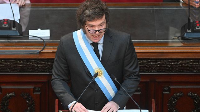 Javier Milei brindó el discurso que dio inicio al período de sesiones ordinarias.