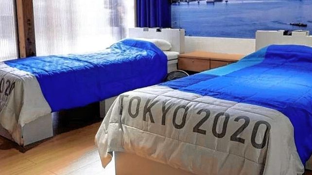Camas de cartón anti sexo para atletas en Tokio