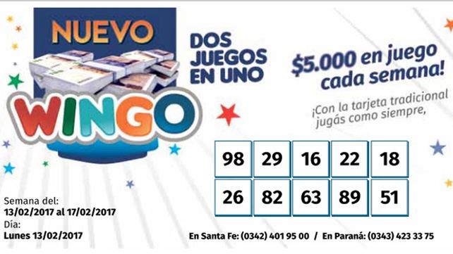Los números de Wingo