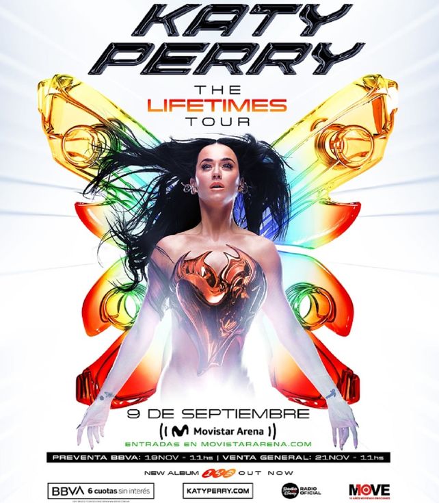 Katy Perry regresa a Argentina con su último tour.