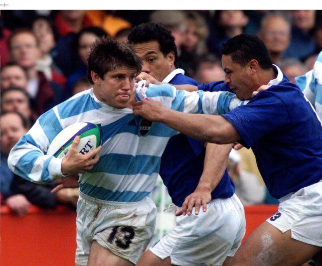 Eduardo Simone trata se sacarse la marca de encima. Fue en el Mundial de Gales, en 1999, en la única victoria argentina ante el conjunto samoano.