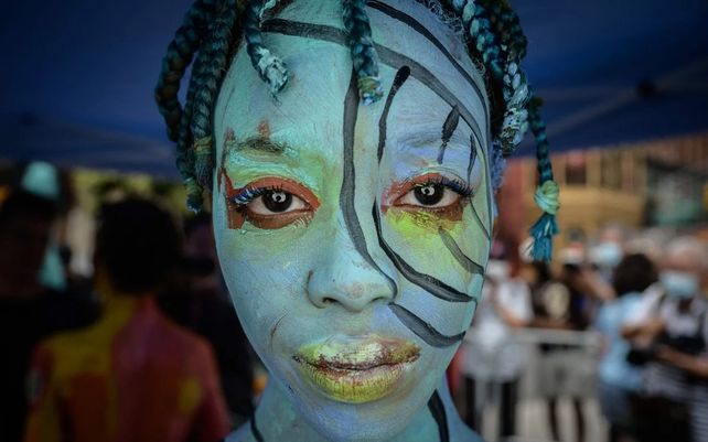 Las coloridas imágenes del Día anual de Body painting en Nueva York