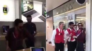 En un ataque de ira, un joven destruyó una Apple Store con una bola de hierro