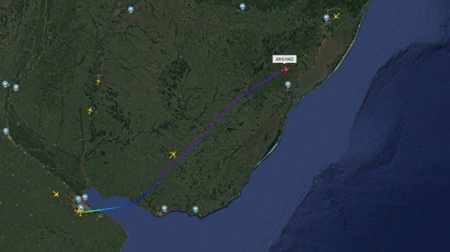 El recorrido el vuelo hasta aproximadamente las 22. (FlightRadar24)