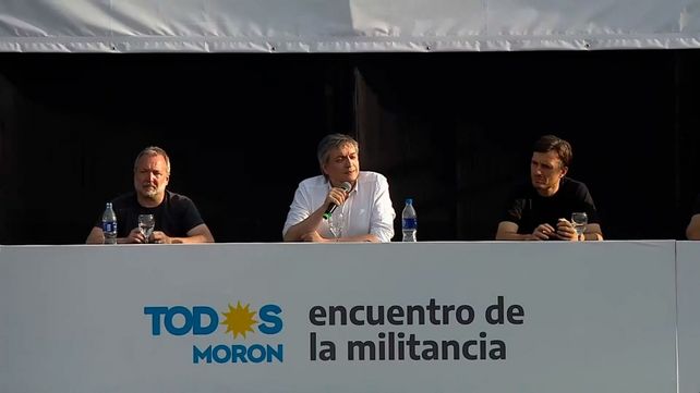 Durante un acto en Morón
