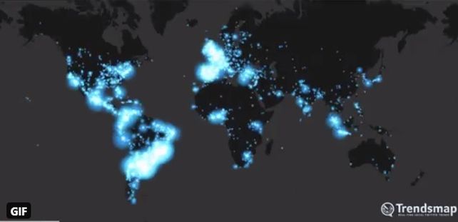 El mapa de Twitter: más de tres millones de homenajes a Maradona en todo el mundo