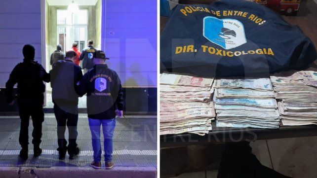 Se realizaron tres allanamientos en Nogoyá donde se encontraron estupefacientes y más de un millón de pesos