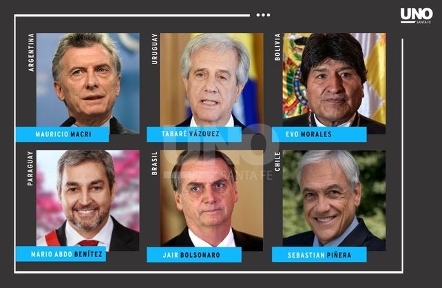 Presidentes. Los líderes de la región que estarán en Santa Fe