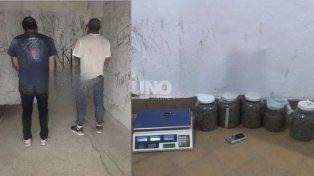 Los detenidos y la droga secuestrada