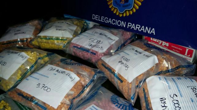 Son más de 67.000 las pastillas de éxtasis enviadas a Paraná por encomienda