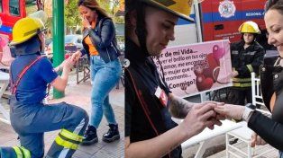 Concepción del Uruguay: un bombero sorprendió a su novia con una propuesta de matrimonio