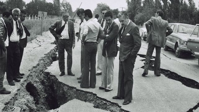 Una foto histórica de cómo quedaron los caminos en San Juan