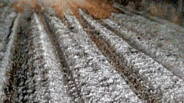 El granizo registrado en el norte entrerriano.