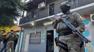 Uno de los lugares allanados por efectivos de las TOE en búsqueda de Mauricio Mauri Ayala, sindicado transero y enemigo de los Tripi.