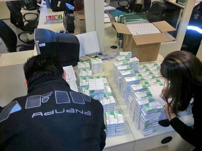 In fraganti. El cargamento fue detectado por la Aduana.