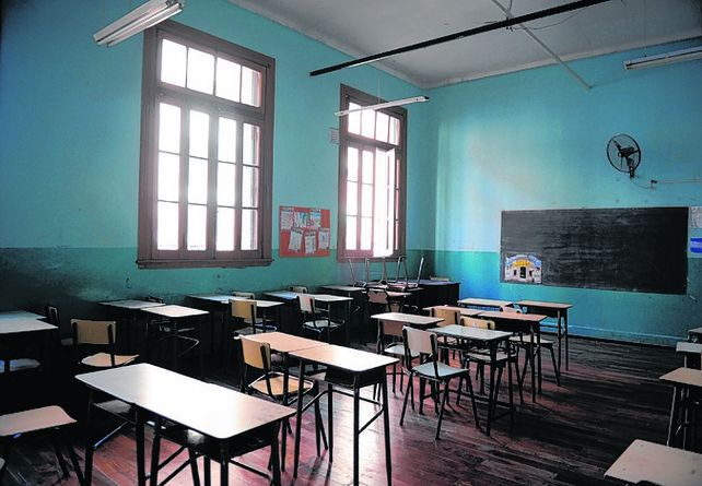 Aulas vacías. Se viene un período complicado para el dictado de clases.