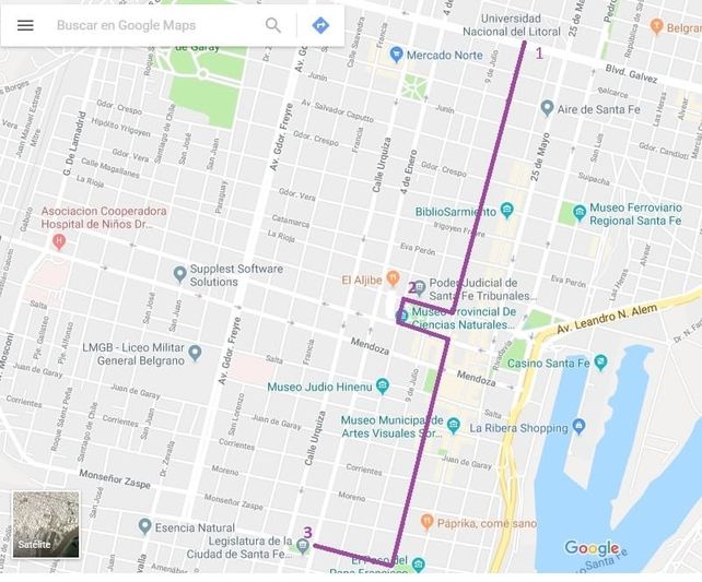 Este será el recorrido de la marcha de este 8M.