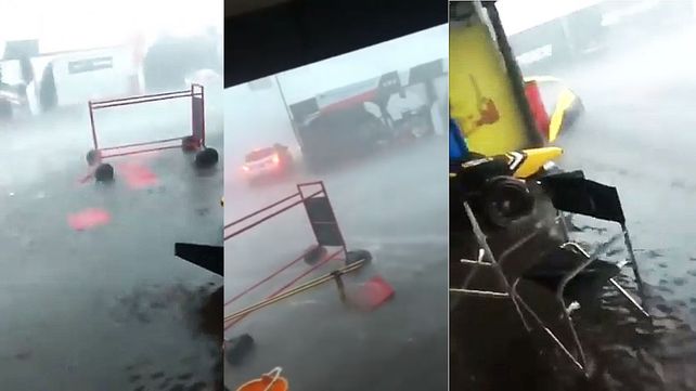 Autódromo de Paraná anegado por el Temporal