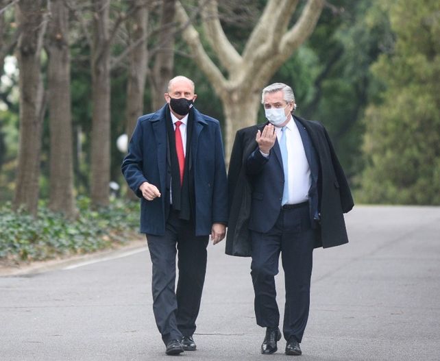 La última visita del gobernador Omar Perotti al presidente Alberto Fernández fue en la Quinta de Olivos antes de las Paso.