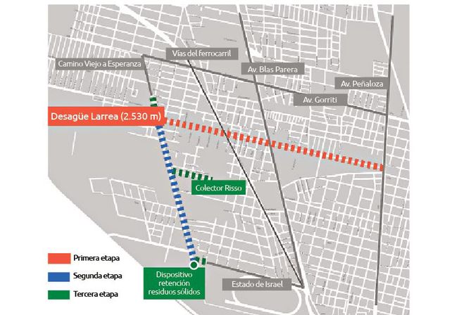 Expectativas de los vecinos por la obra del desagüe Larrea