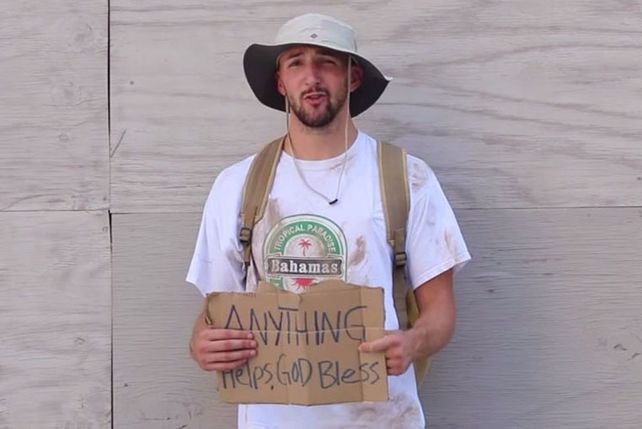 Conocé el experimento del vagabundo que regala dinero