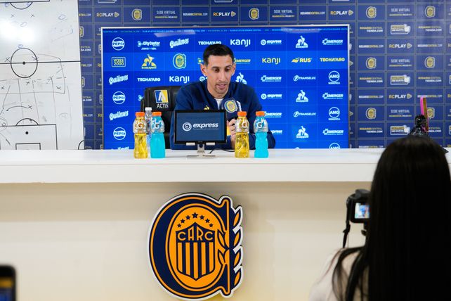 Ángel Di María habló en conferencia de prensa en Arroyo Seco, tras el entrenamiento matutino.