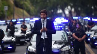 Pullaro en marzo de 2018, en una entrega de patrullas, cuando era ministro de Seguridad de la provincia, cargo que mantuvo cuatro años. 