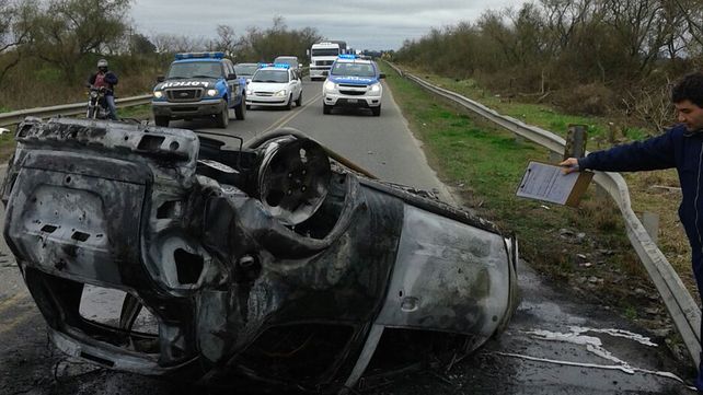 Impresionante accidente en la ruta 6 en Esperanza