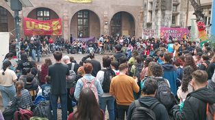 Una de las asambleas que se realizaron esta semana. En este caso en Humanidades y Artes.