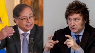 Los presidentes de Colombia, Gustavo Petro, y de Argentina, Javier Milei, enfrentados por sus posiciones ideológicas.&nbsp;