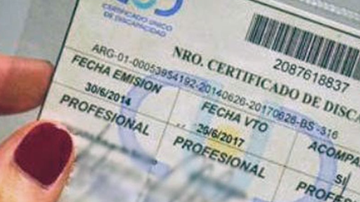 Es ley un proyecto para facilitar la renovación del Certificado Único de Discapacidad