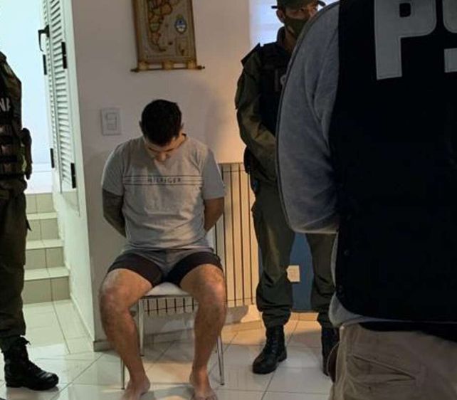 Fabián Pelozo en una de sus detenciones