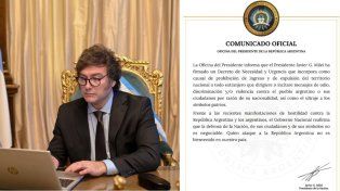 Expulsarán o impedirá el ingreso al país a extranjeros que inciten el odio contra Argentina