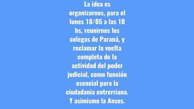 Abogados autoconvocados piden normalizar actividades en la Justicia y Anses