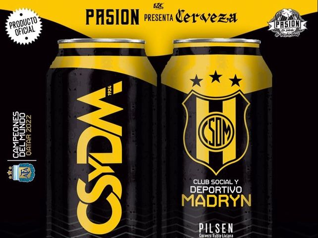 Guillermo Brown de Puerto Madryn, uno de los clubes que se sumó con su propia cerveza al emprendimiento de Toloza