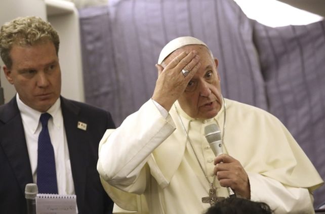 mea culpa. Durante el vuelo de retorno a Italia