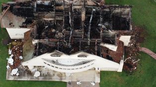 Incendio en el club house de Kentucky: imágenes muestran el daño en la histórica casona