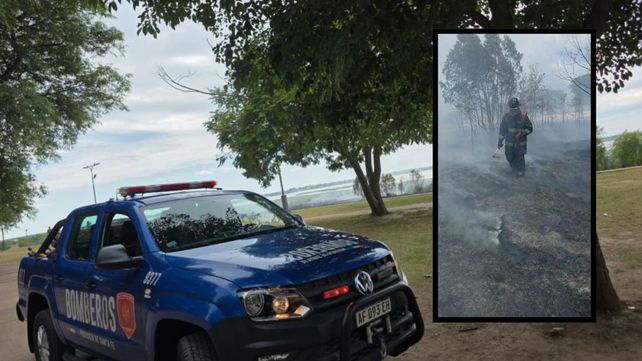 Pirómano incendió pastizales en la Costanera Oeste: bomberos controlaron el fuego y la Policía lo busca