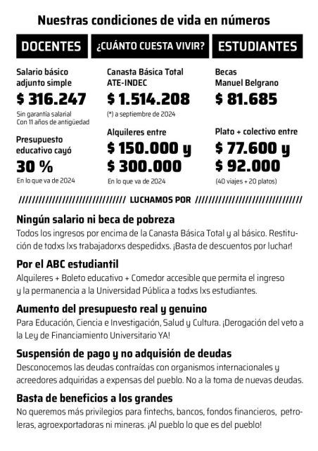 Las cifras actualizadas fueron sintetizadas en un volante realizado por la Multisectorial de Entre Ríos