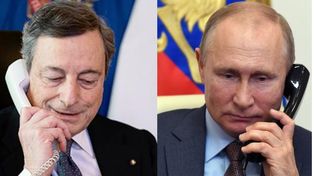 Draghi dijo que ayer planteó a Putin durante una llamada la idea de hablar de la paz.
