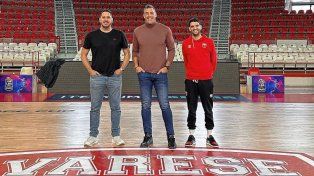 Andrés Pelussi, director deportivo de la CAB, viajó a Europa y entre tantas reuniones estuvo con Luis Scola.