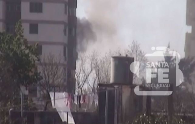 El trágico incendio en zona sur quedó registrado en un video