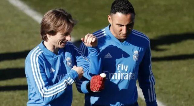Keylor Navas regresó a Real Madrid este sábado para hacerse presente en la despedida de Luka Modric.