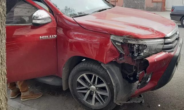 La Toyota Hilux que conducía Iorio.