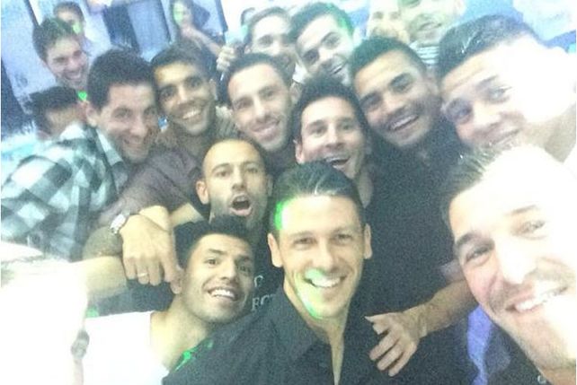 El festejo de los jugadores