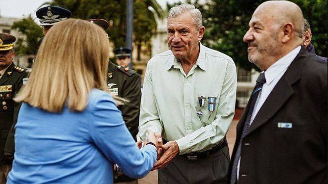 Rosario Romero en el acto por el 42° Aniversario de la Guerra de Malvinas