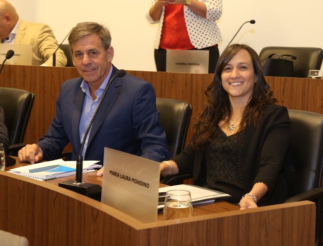 Los concejales Emilio Jatón y Laura Mondino (FPCyS).