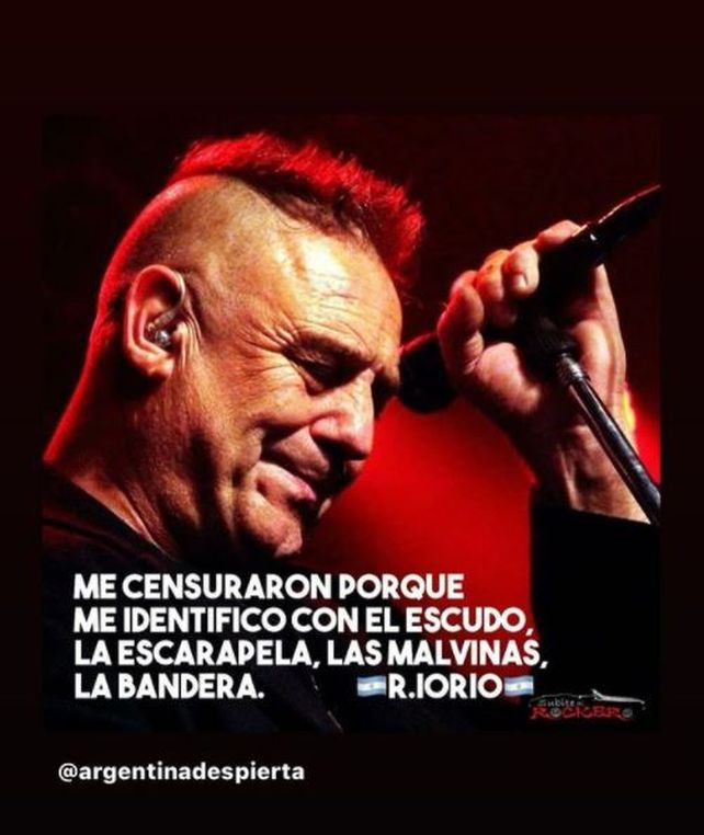 Iorio denuncia censura tras ser descartado para cantar el Himno en el Monumental