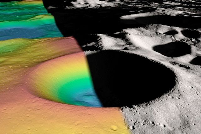 Sonda detecta cráter con agua helada en la Luna
