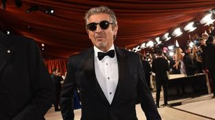 Ricardo Darín durante su paso por la alfombra roja de los premios Oscar.